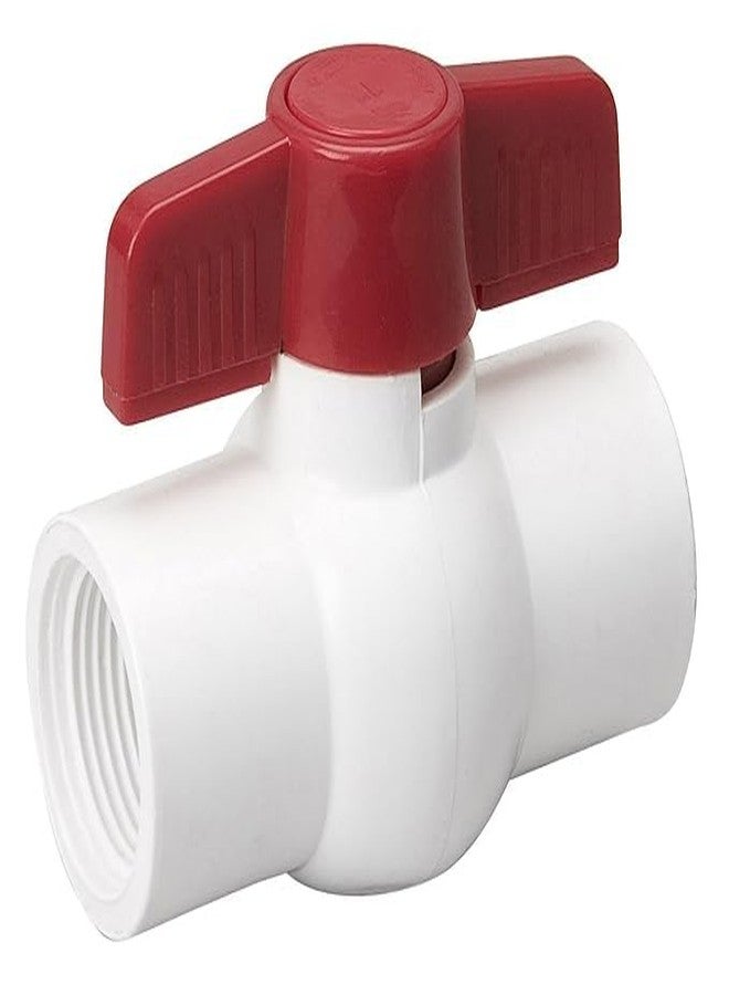 MEDBUDDY PVC Ball Valve, T-handle Water Shut-Off Ball Valve Threaded, PVC Ball Valve 1 inch for Water Project, Swiming Pool, Sewage Pump, Irrigation System (1 Inch) - Image 1